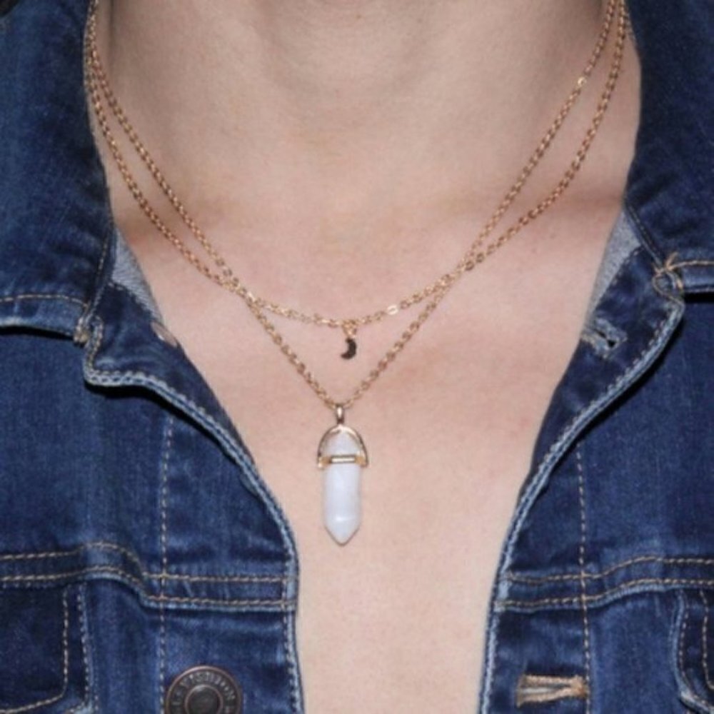 Choker Boho Double Moon jewelry Neckalce